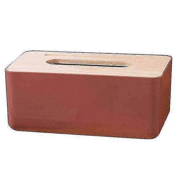 Tissue Holder Rectangular Tissue Box With Wooden Cover Home Facial Tissue Cases