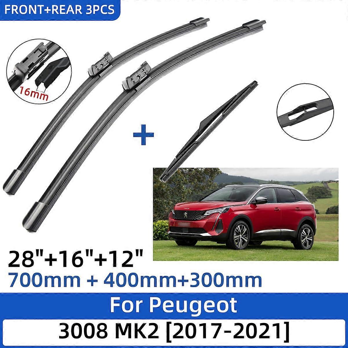 3PCS For Peugeot 3008 MK2 2017-2021