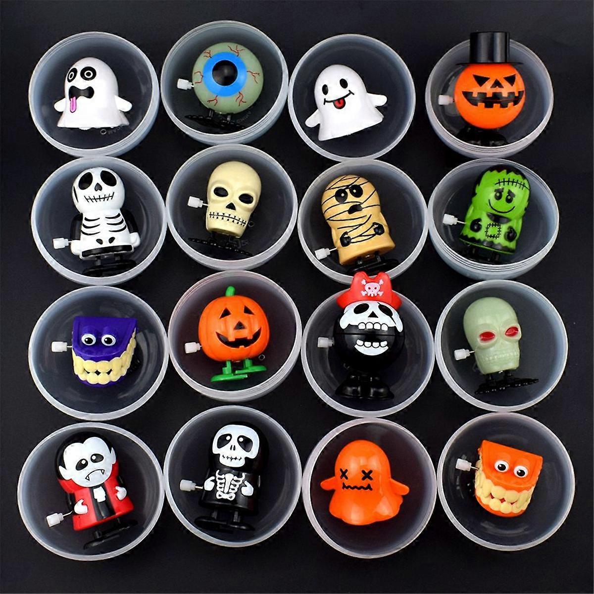 Warm Mini ABS Wind-up Cute Pumpkin Skeleton Shaped Easter Egg Toy Ornaments