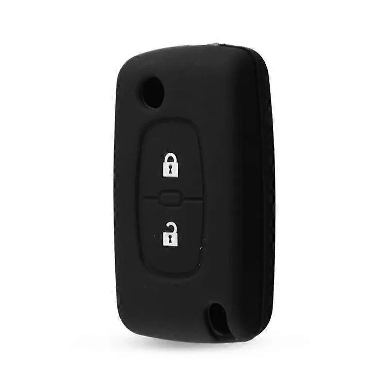 New Silicone Car Key Case Cover For PEUGEOT 207 307 308 407 408 For Citroen C3 C4 C4L C5 C6 Remote Key Protector Cover Key Blanks