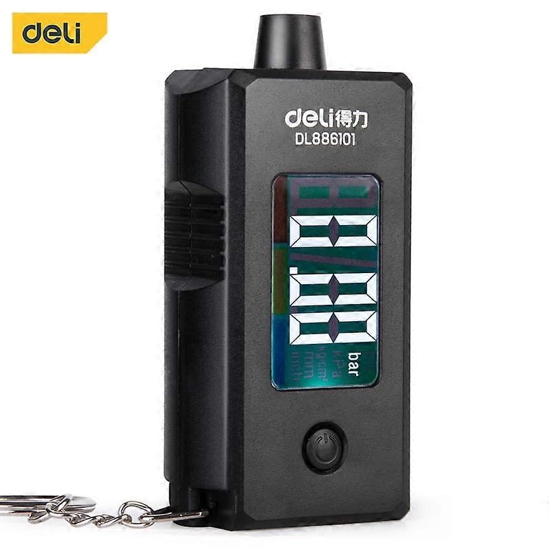 Deli High Precision Digital Car Tire Tyre Air Pressure Gauge Meter LCD Display Manometer Barometers For Cars Truck