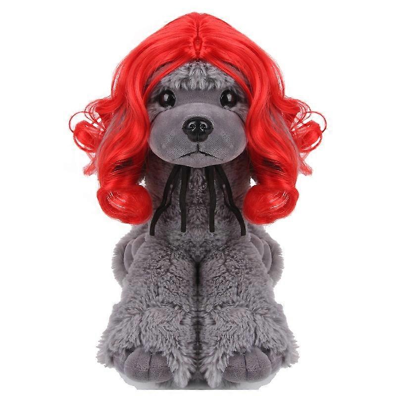 חתול חיות מחמד הופך לפאות כלב קוספליי רך אדום גלי פאה גור גור תחפושות כיסוי ראש מצחיק כובעי דובון ציוד לחיות מחמד אביזרים