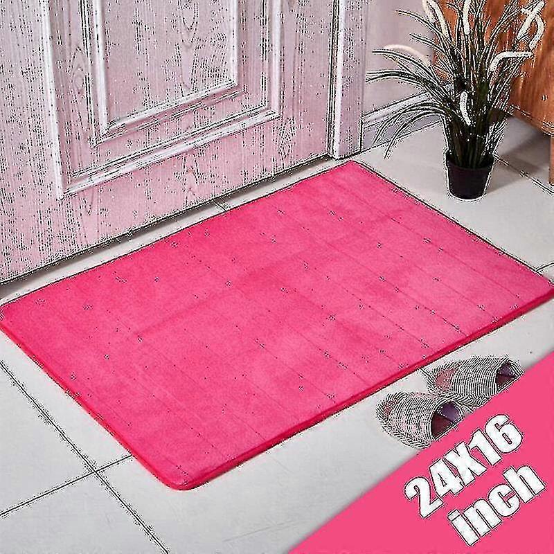 Tflycq (Rosenrot) Memory Foam Badeteppich Sockel Matte Anti Rutsch WC Dusche Badezimmer Super S
