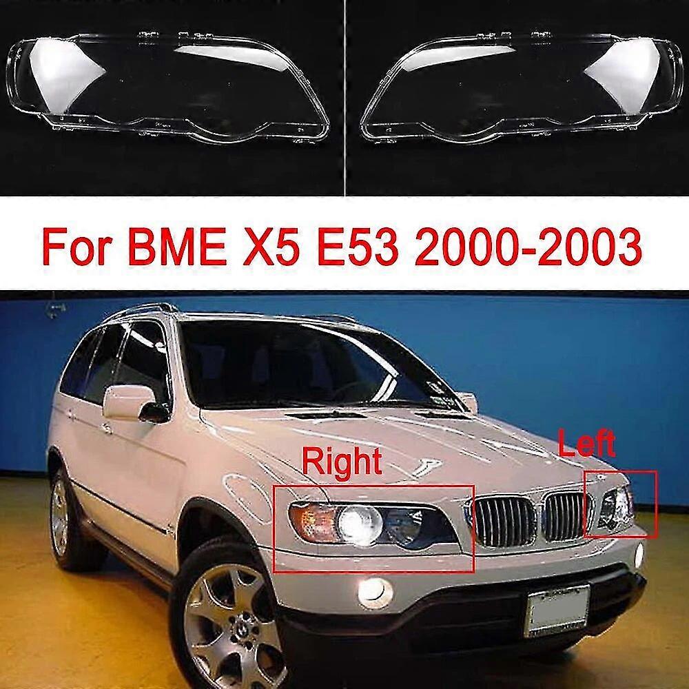 Paralume in vetro per faro anteriore per auto per Bmw X5 E53 2000 2001 2002 2003 Plexiglass Trasparente Lampada Shell Accessori per auto
