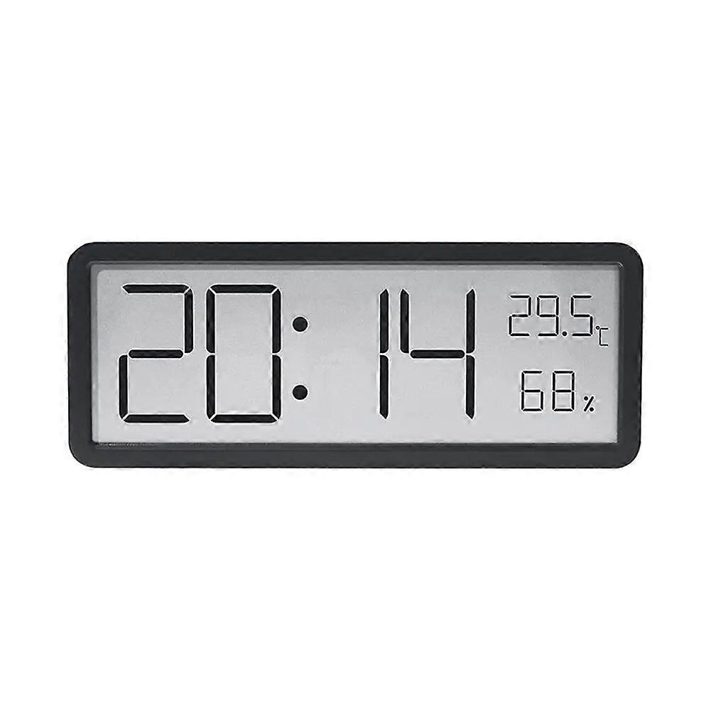 Digital Wall Clock Electronic Wall Mounted LCD Disply Clocks Multifunctional Temperature and Humidity Alarm Clock
