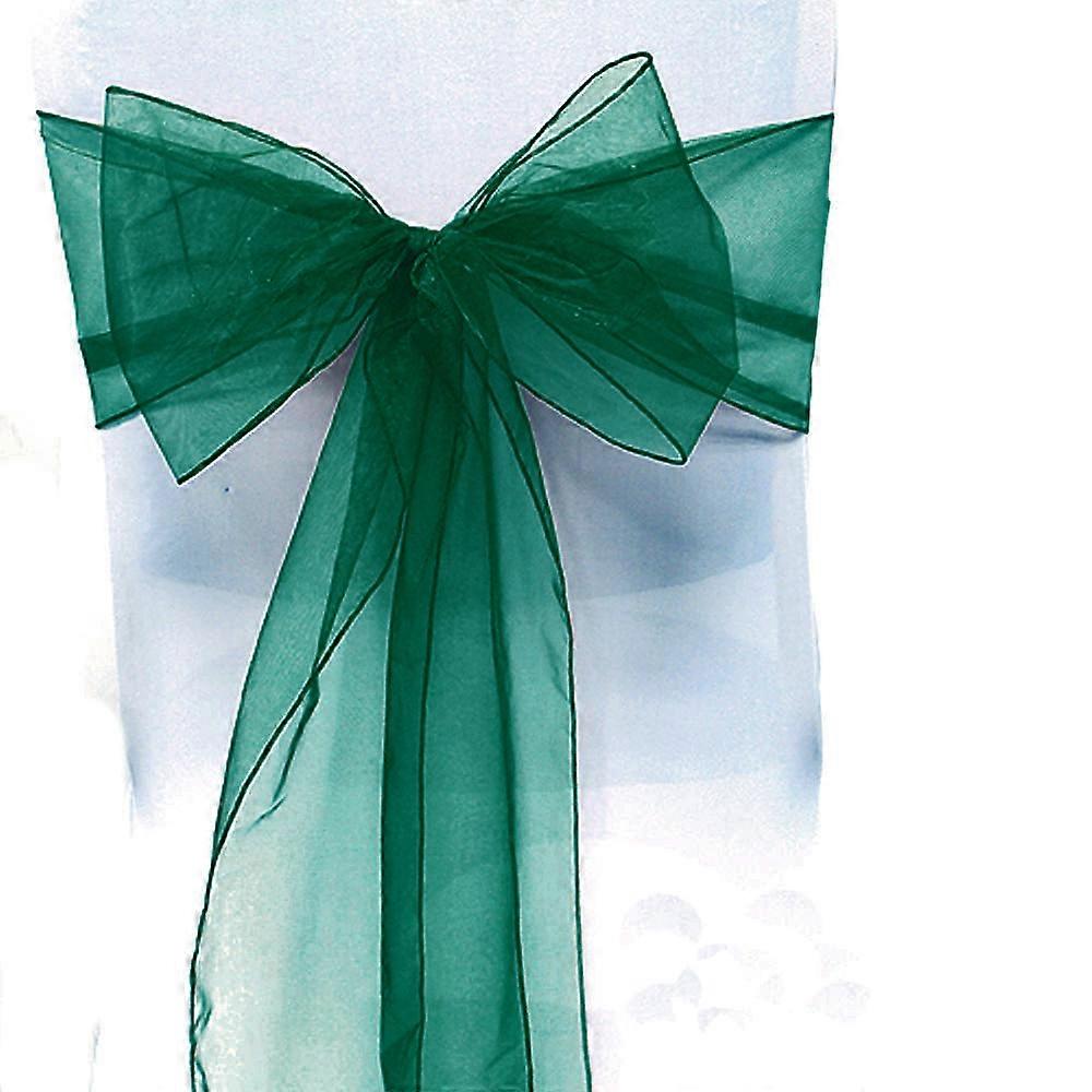 10-100Pcs καρέκλα Organza Bowknot Sashes καλύπτει τη διακόσμηση δεξιώσεων εκδηλώσεων πάρτι γάμου