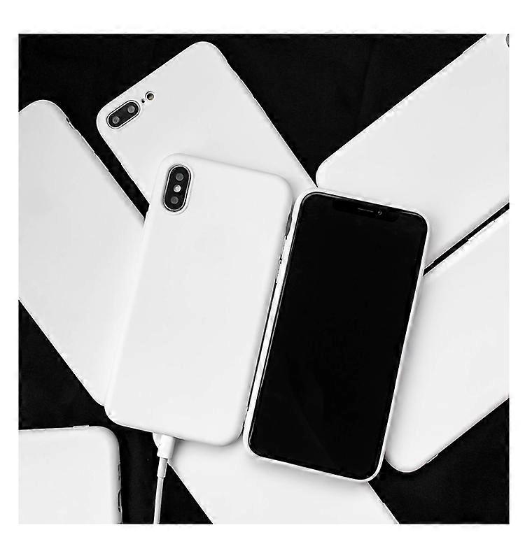 Candy Color White Phone Case for iPhone XR X XS 11 12 13 Pro Max Soft Silicone Luxury Case for iPhone 6 6s 7 8 Plus Couple Cover