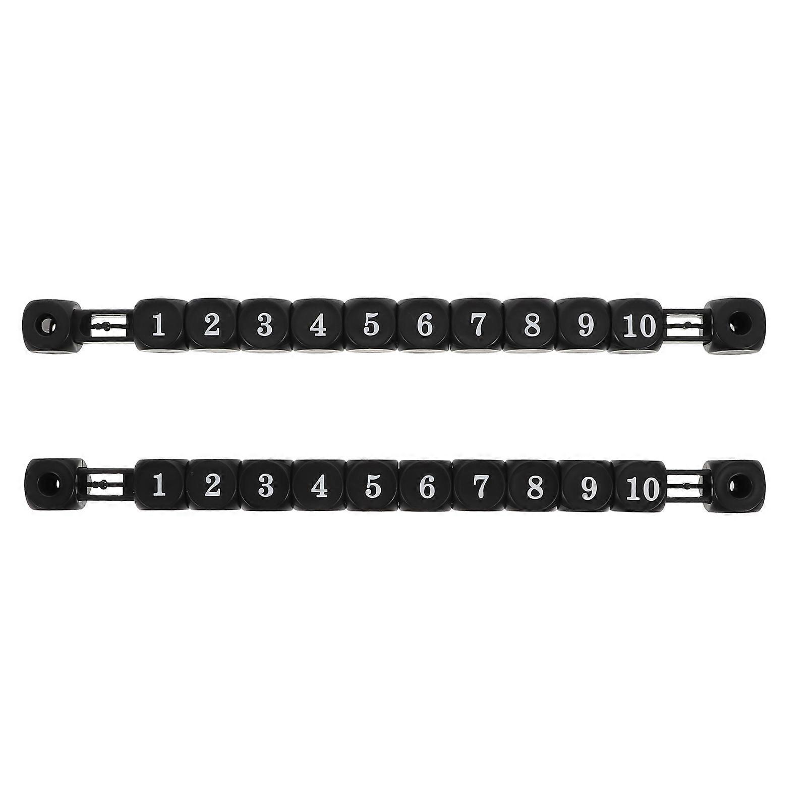 2pcs Plastic Scoring Units Durable Football Counters Score Keepers (Black)