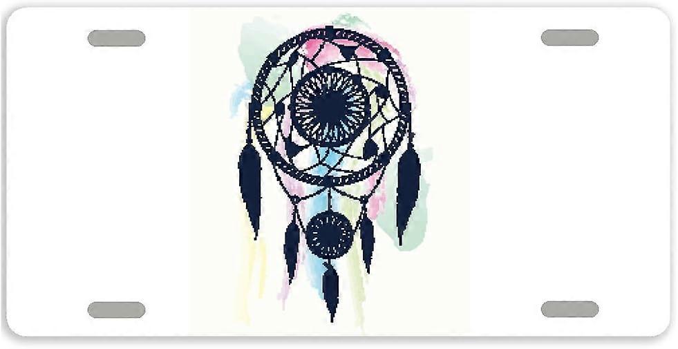 Dream Catcher Placa de Carro de Metal com 4 Furos 12 x 6 Polegadas