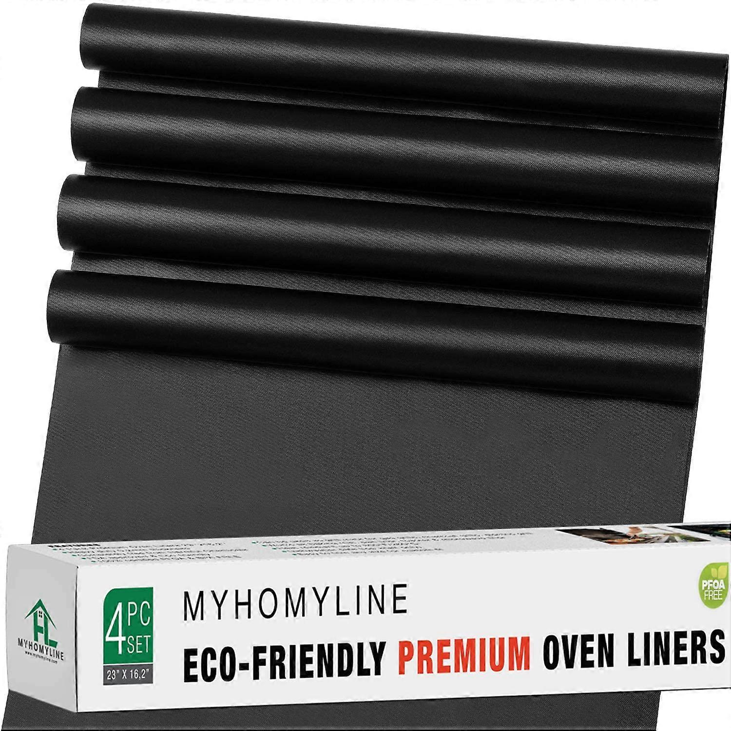 4Oven Liners for bottom rack of Electric Gas Oven Reusable - 4 Nonstick teflon Oven Liners - Heavy Duty Oven Floor Protector Liner - Oven Bottom Mat