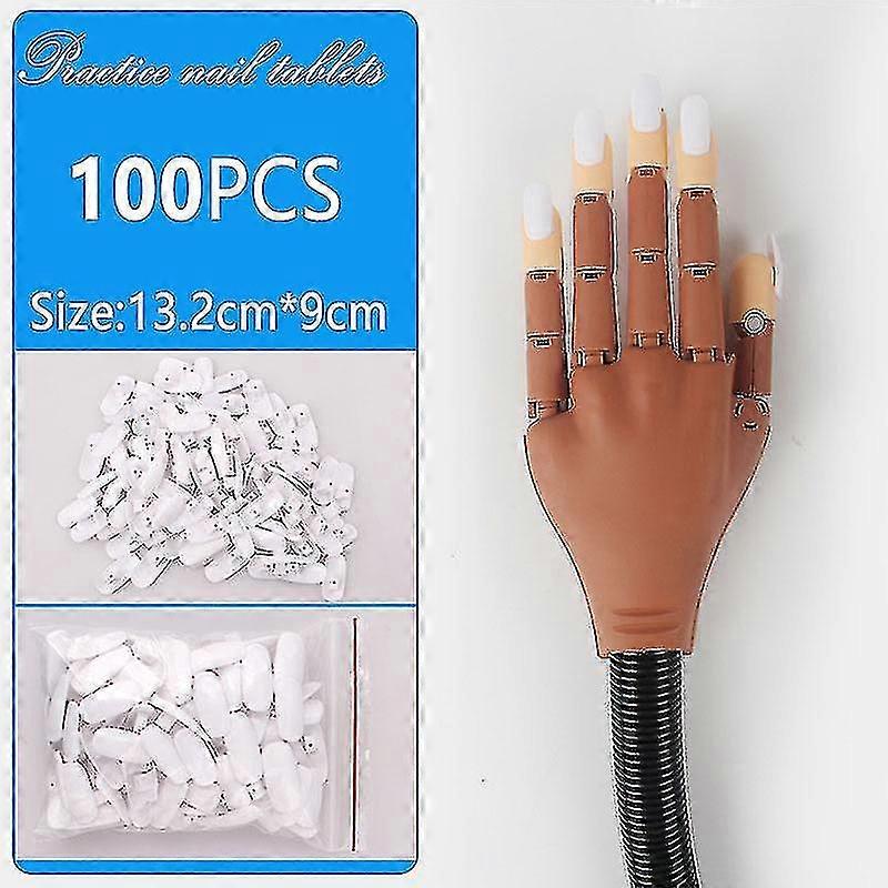 100pcs Professional Nail Art Training Practicing Display Fake Nail Patch Tiro Practice