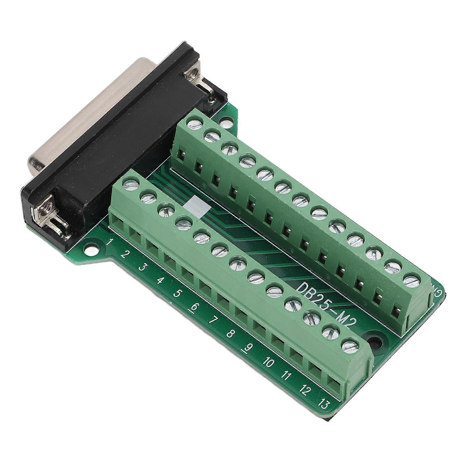 25 Pin Terminal Block Connector Signal Module PCB Board Riveting for DB25-M2 Communication Debugging