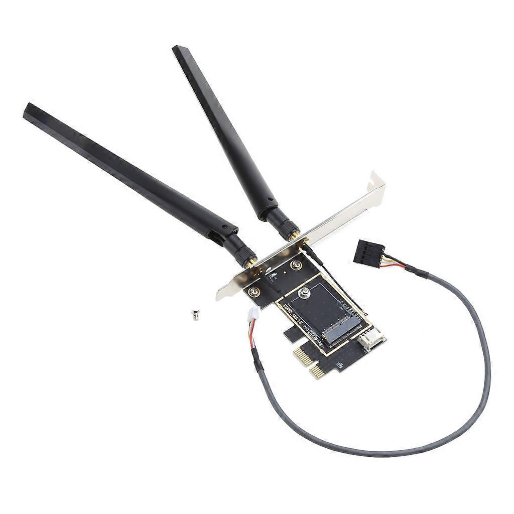 Upgraded Mini PCI-E to PCI-E Adapter WiFi and Bluetooth-compatible Enable