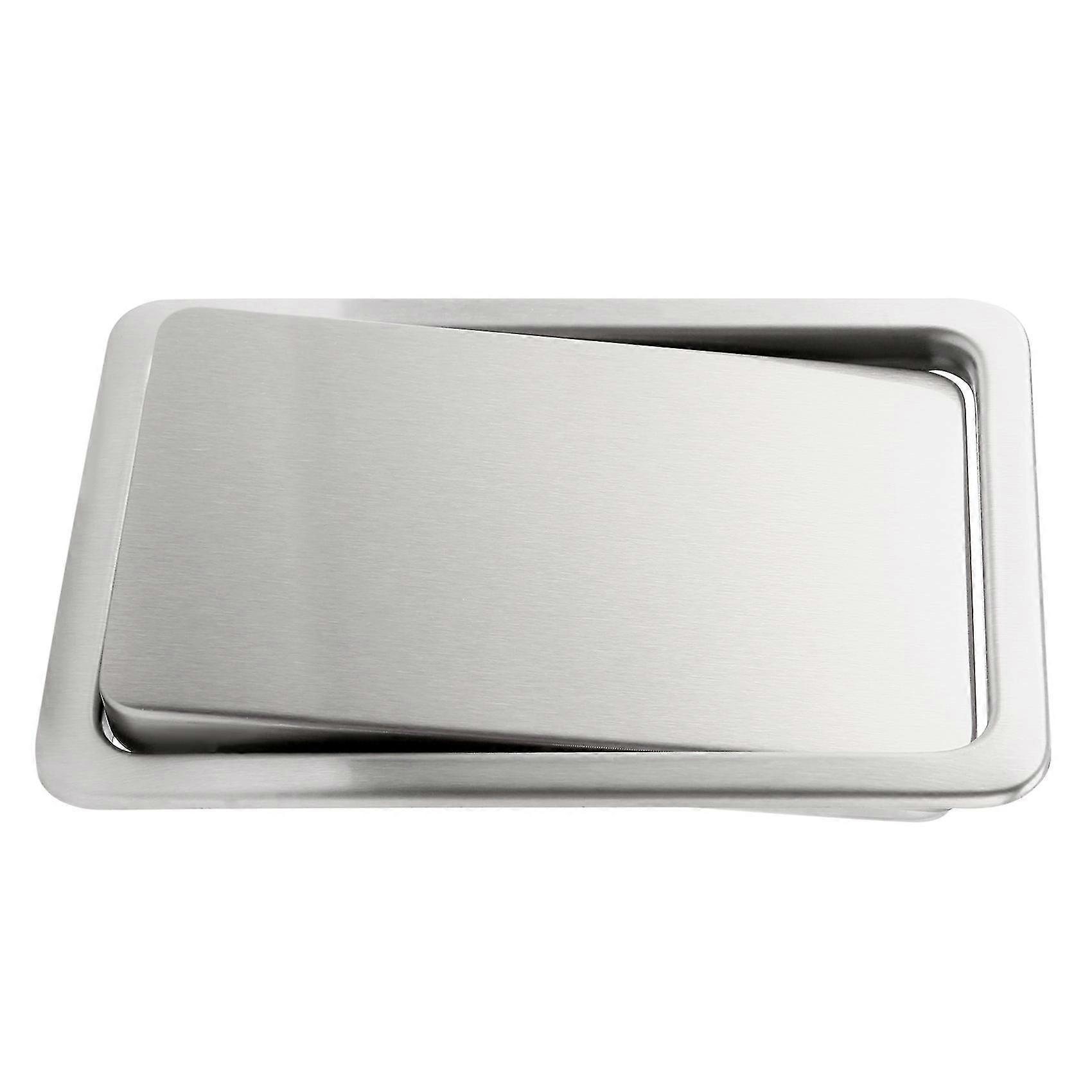 Stainless Steel Garbage Flap Lid Trash Bin Cover Flush Built-in Balance Swing Flap Garbage Lid For