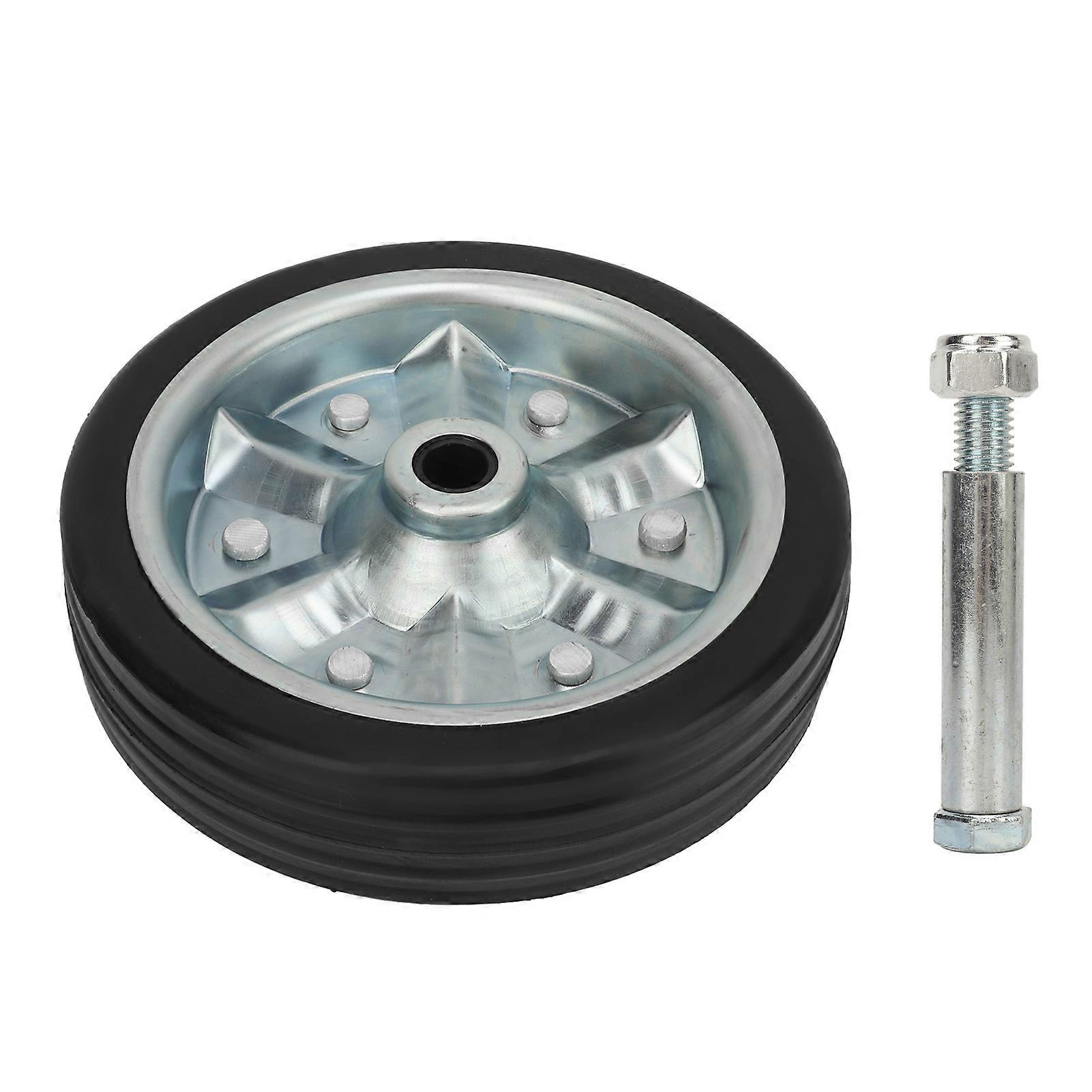 8 Inch Universal Trailer Jack Wheel, 1500 lb Rotating Mount, Heavy Duty Durable Replacement Wheel for Lawn Mowers, Utility Carts, Rubber Iron Wheel