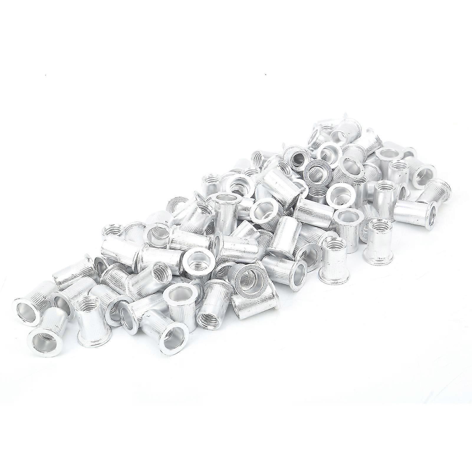 Aluminum Flat Head Pull Riveting Nuts - 100Pcs (WJ?30045M10)