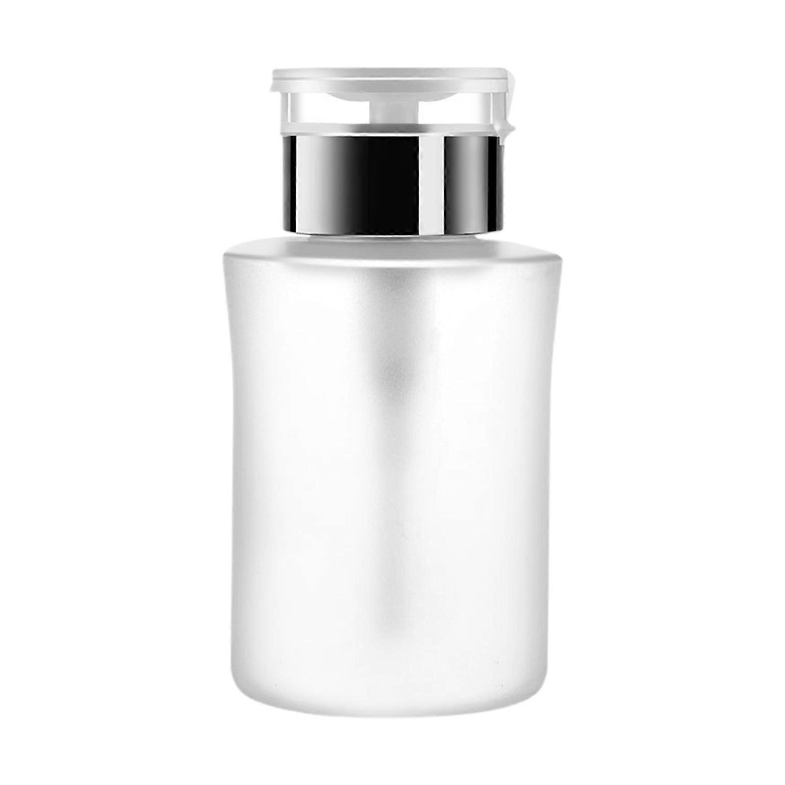 150/180/250ml Nail Press Bottle Labor-saving Good Sealing with Lock Leak-proof Nail Polish Remover Alcohol Clear Empty Bottle Nail Salon Supplies
