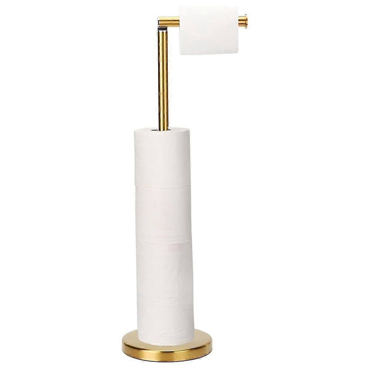 Toilet Paper Holder Stand, Storage Tissue Roll Holder Free Standing for Bathroom, Modern Toilet Pap