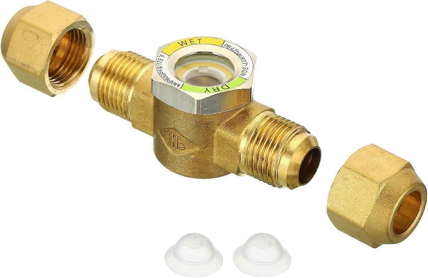 Synglas, 1/4 x 1/4 SAE universell vätskefuktindikator för luftkonditionering VVS-kylning