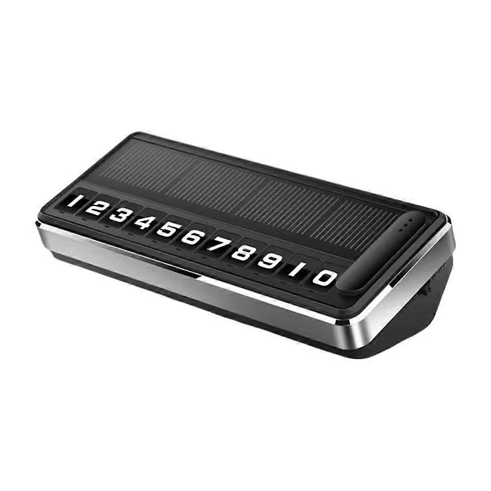 Solar Car Temporary Parking Card Phone Number Plate Car Creative Ornaments