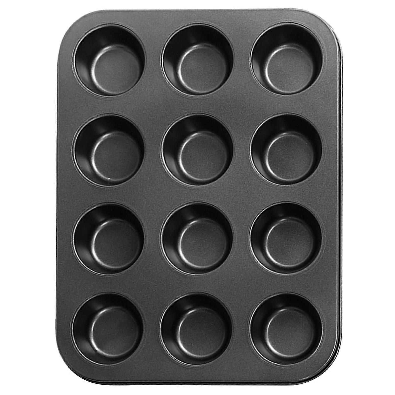 Non-Stick 12 Count Muffin Pan Even Baking Dishwasher Safe Food Grade Coating Easy Release Cupcake