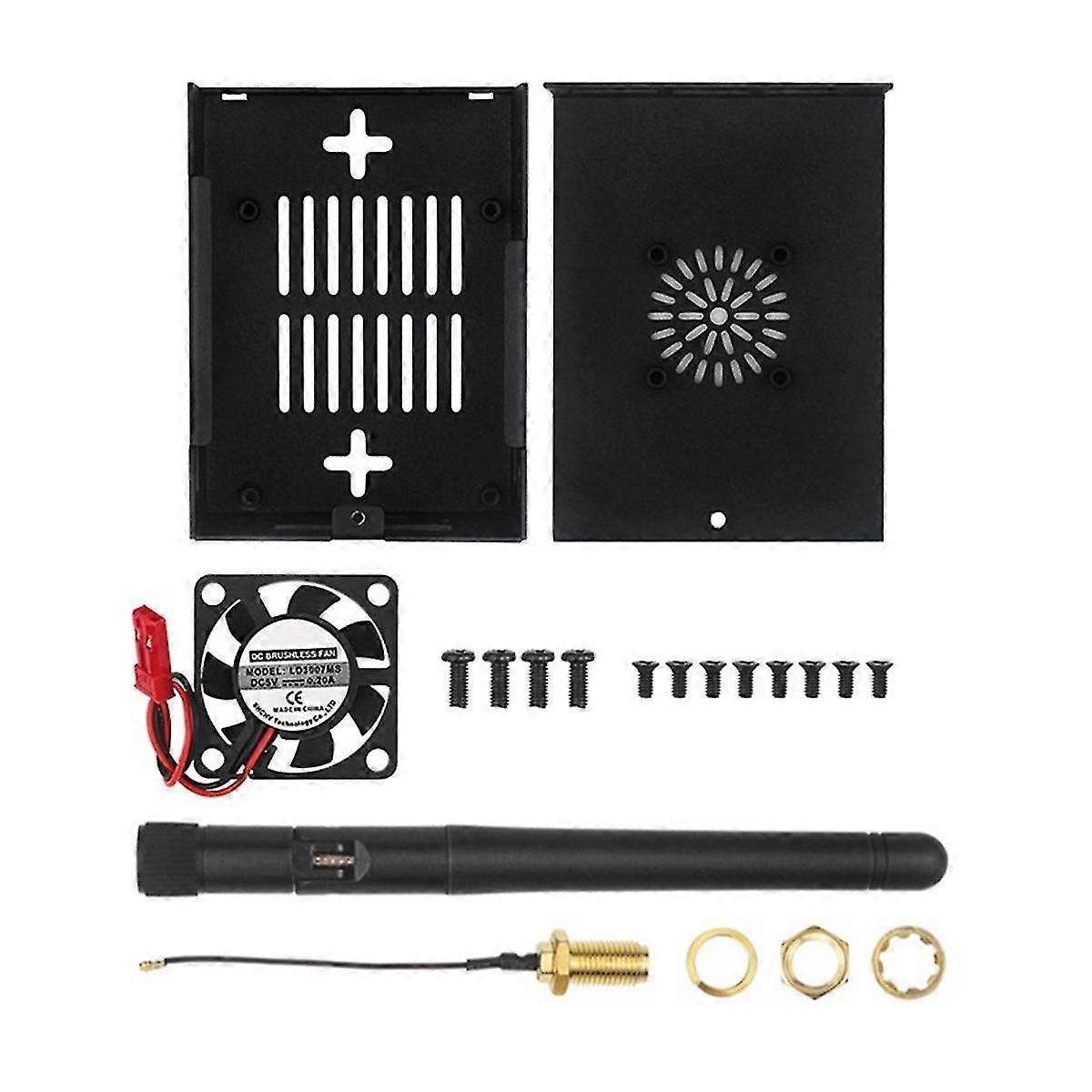 For 3b Case , Metal Shell With Fan Heatsink For 3b 2gb / 4gb / 8gb (with Antenna)