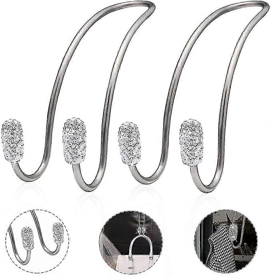 Car Seat Hooks Stainless Steel Car Hook(2 Pieces, Silver)