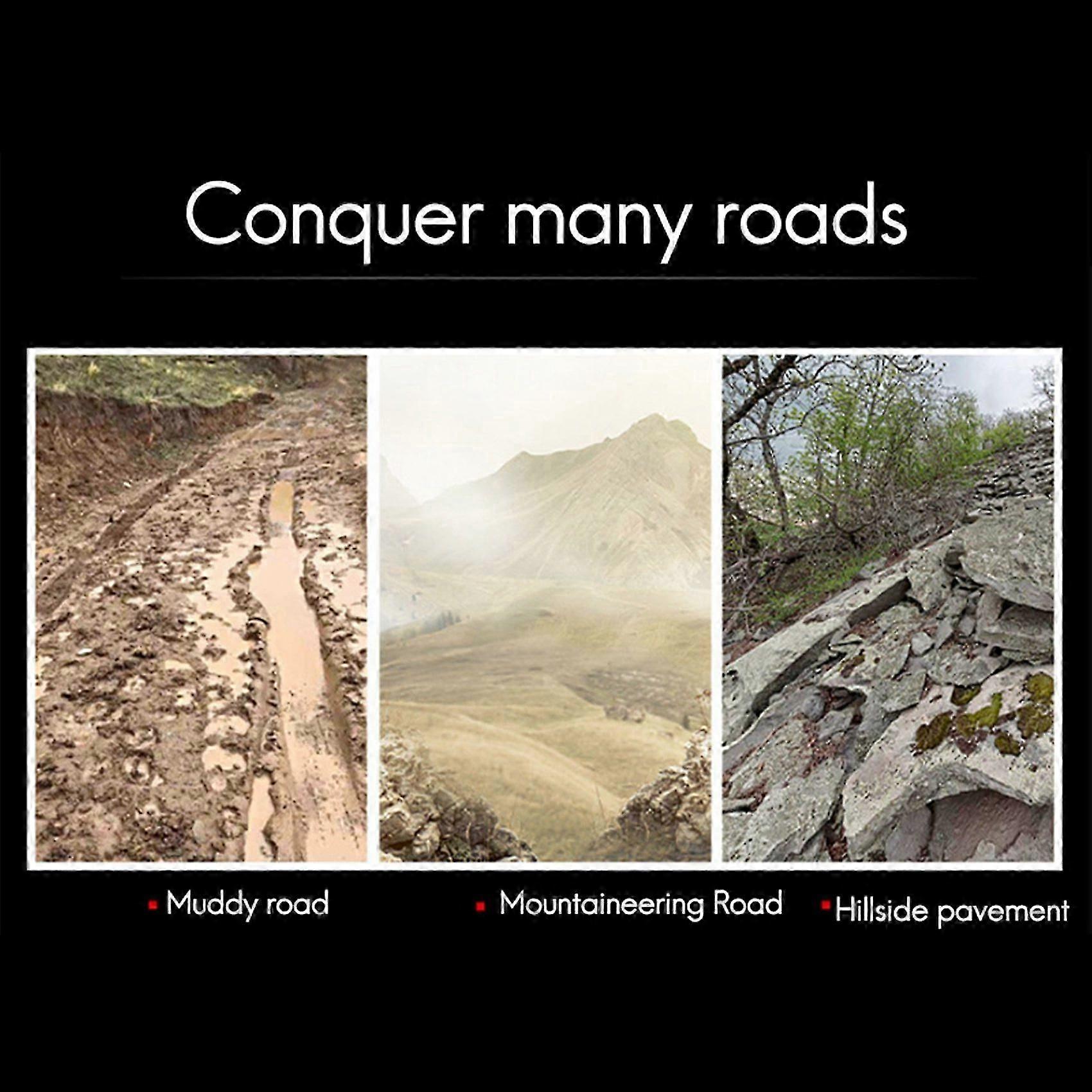 2pcs 8 Polegadas Off-Road Roda Pneumática Borracha All-Terrain Mountain Wheels Kit para DIY Skate / Scooter