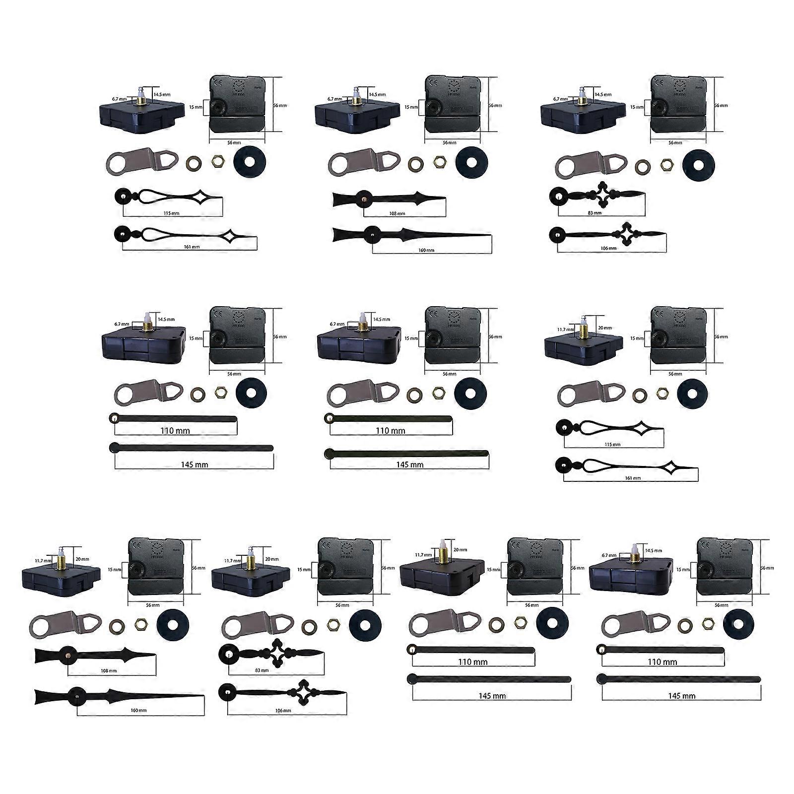 1 Set Hanging DIY Quartz Watch SilentWall Clock Movement Clocks Repair Movement Clock Mechanism Parts WithNeedles