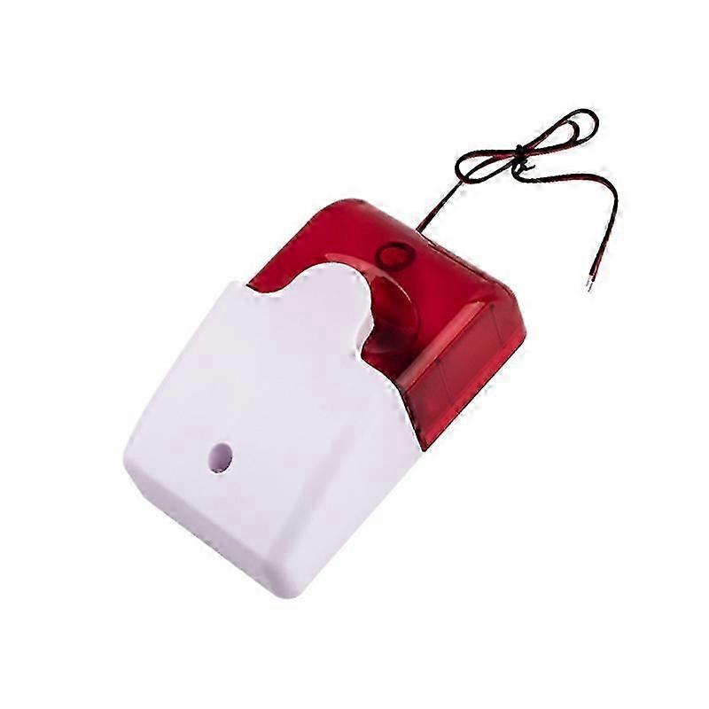 Durable 12v Wired Sound Alarm Strobe Flashing Light Siren Home Security