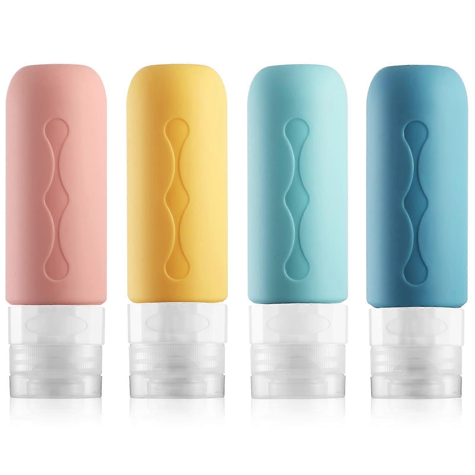 TSA-Compliant Travel Bottle Set - BPA-Free Leakproof Valves, 3x 3oz Containers for Shampoo, Conditioner, and Lotion