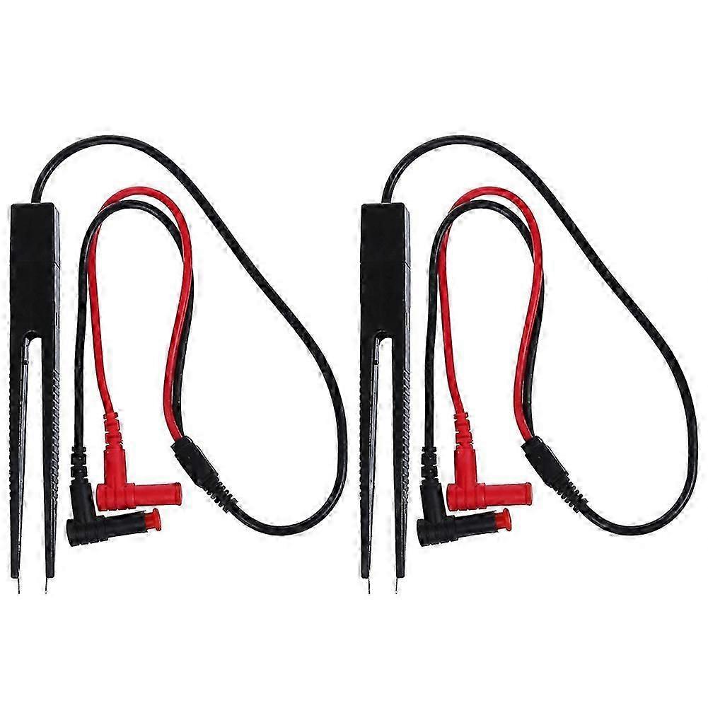 2X SMD Chip Test Clip Meter Lead Probe Multimeter Tweezer Capacitor Resistance