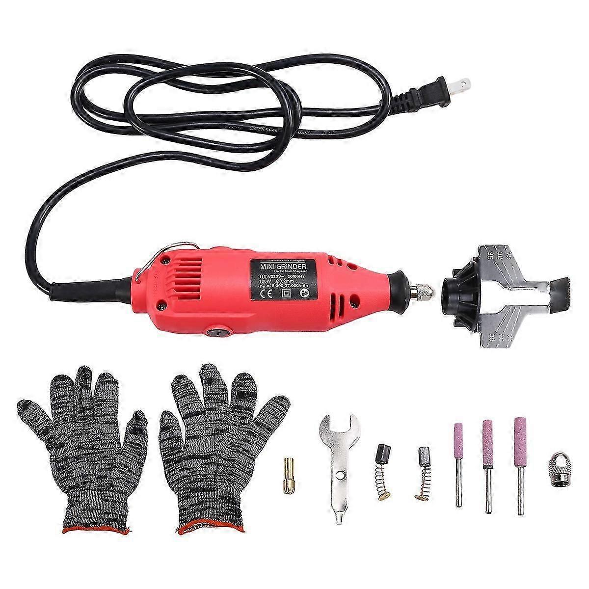 180W 5 Gears Electric Power Grinder Machine Electric Saw Grind Chainsaw Sharpening US Plug