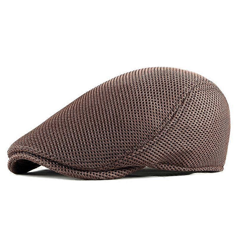 Spring Summer Men Berets Hats Breathable Mesh Newsboy Caps Outdoor Sun Hats Flat Cap Adjustable Caps