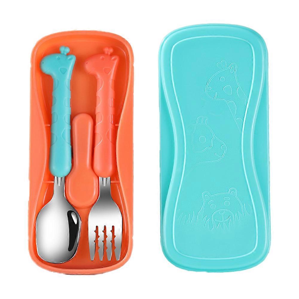 Utensils, Kids, Spoon, Fork, Set, Giraffe, Child, Flatware