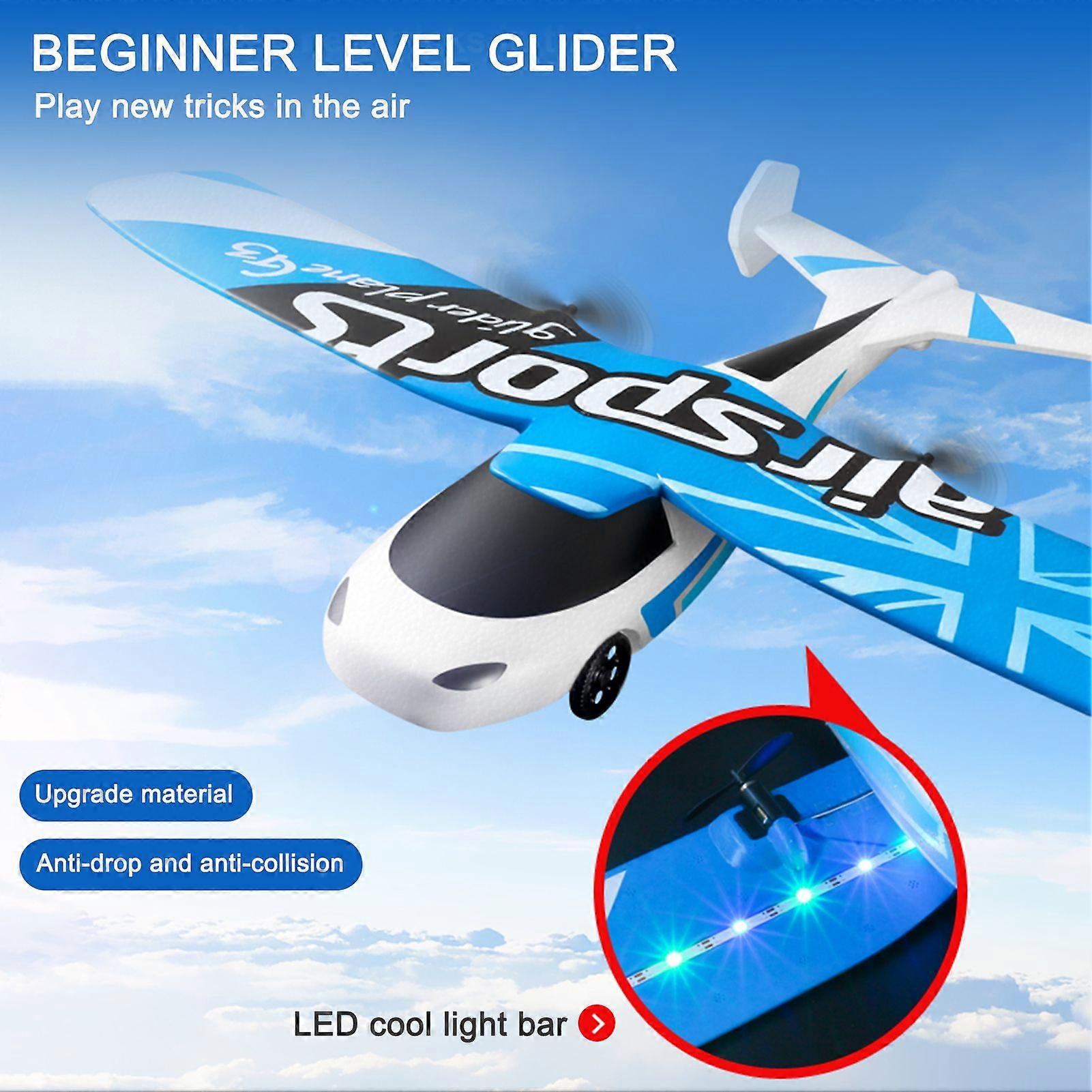 RC Airplane 2.4GHz RC Plane Gliding Aircraft EPP Flight Toys for Adults Kids Boys 2 Battery
