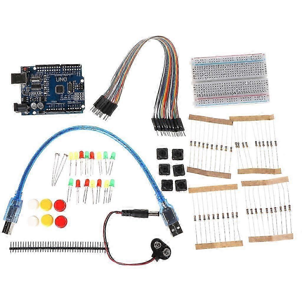 1Set Starter Kit R3 Mini Breadboard LED Jumper Wire Button