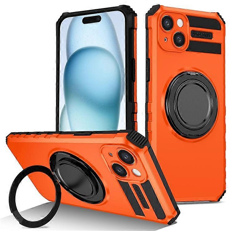 Compatible For iPhone 15 Case Compatible with MagSafe Rotary Kickstand Anti-Drop TPU+PC Phone Cover