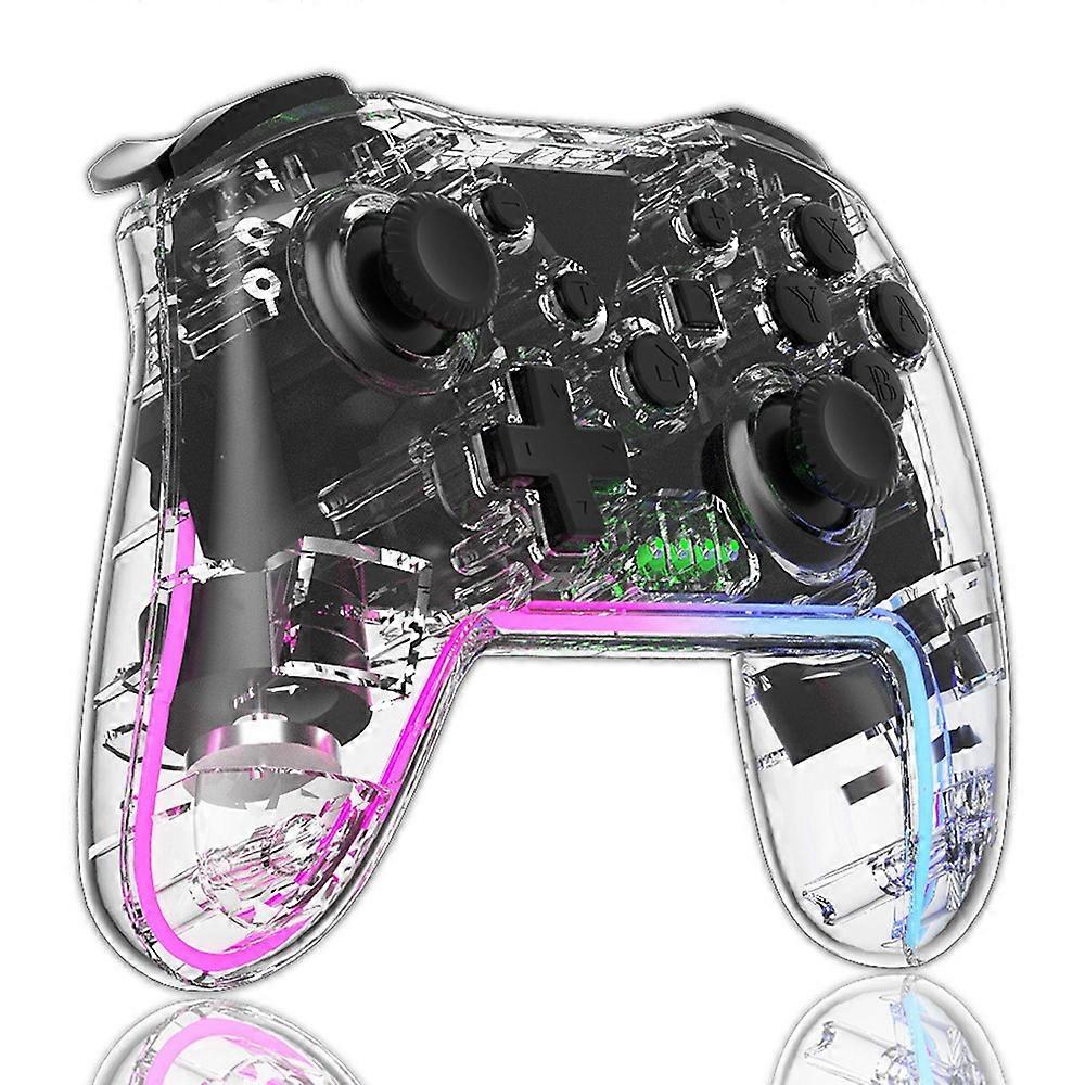NS015 For Nintendo Switch/PS3/PC/TV Bluetooth Gamepad GRB Light Clear Dual Vibration Game Controller