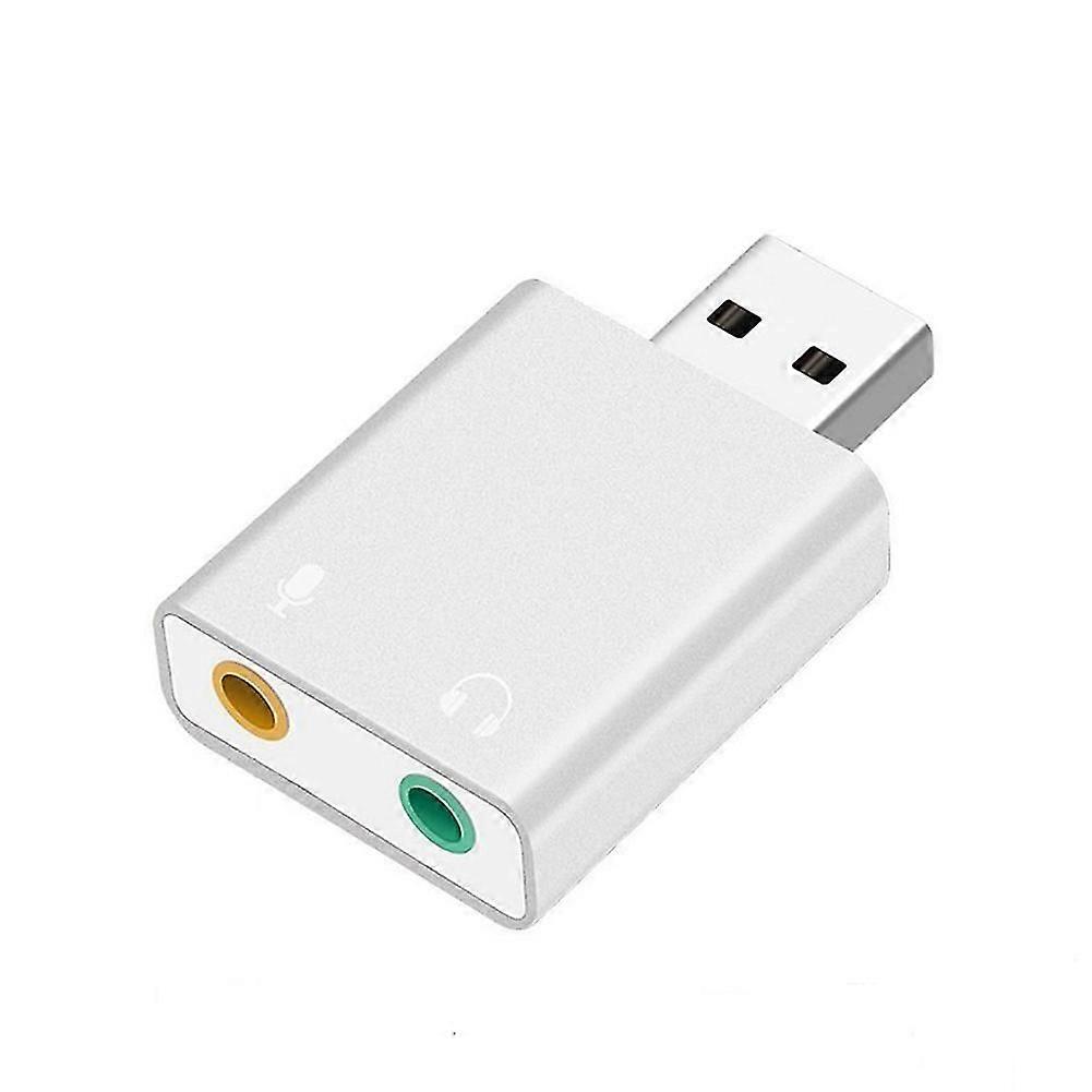 Alloy External Sound Card USB7.1 Audio Adapter with 3.5mm Jack for PC Notebook