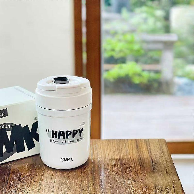 Coffee Mug 15oz,Insulated Coffee Travel Mug Spill Proof with Leakproof Lid-White