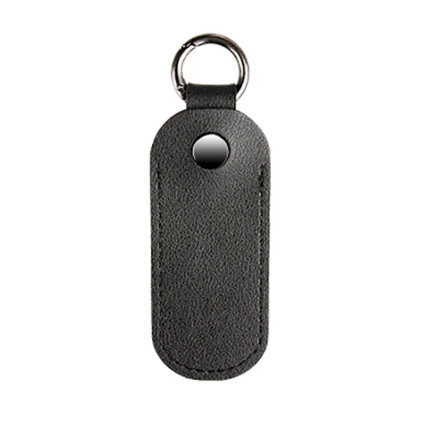 USB Flash Sürücü Tutucu Kılıf Mikrofiber Deri Flash Sürücü Koruyucu Kol Anahtarlık Ile Opsiyonel Renk Siyah