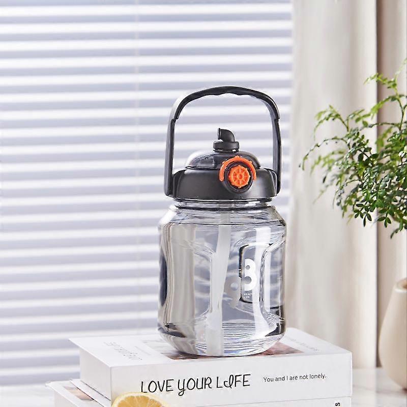 New Submarine Tons Barrel Tongqu Students Plastic Cups Straw Cups 1200ml Large-capacity Outdoor Portable Kettle.