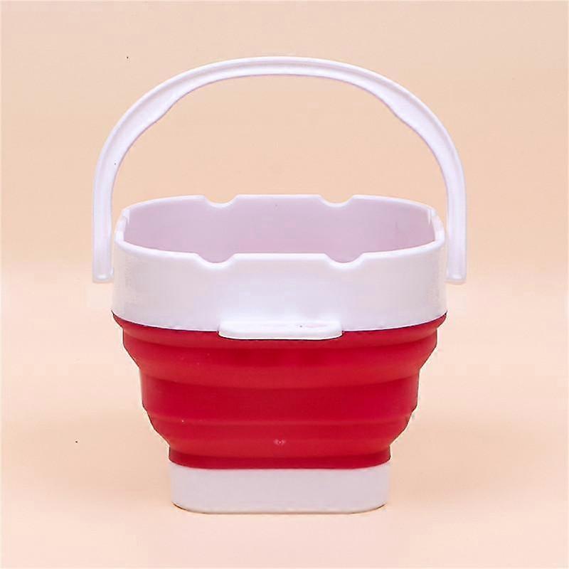 Silicone Folding Mini Bucket with Brush Pen Holding for Washing Painting Brush Watercolor Drawing Tools Bucket