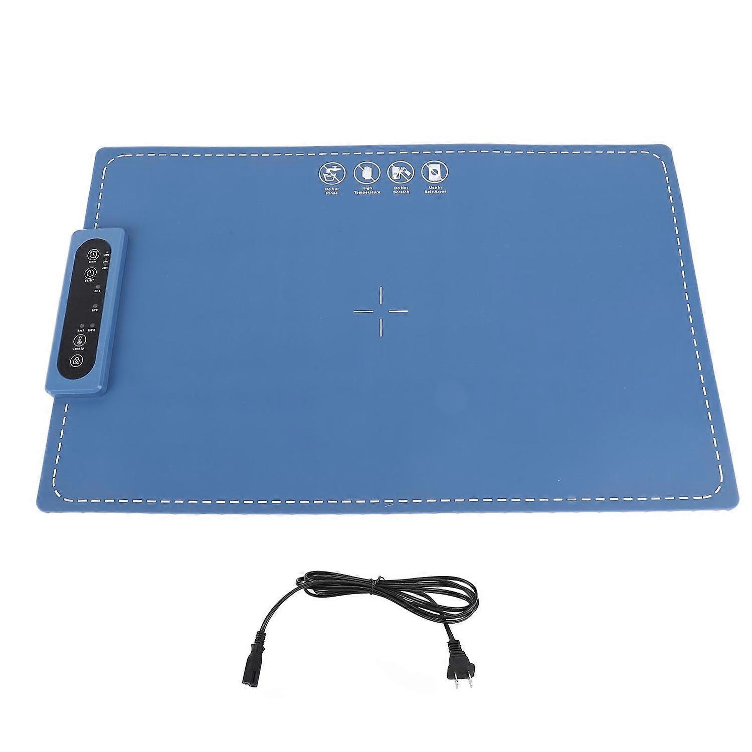 Electric Food Warming Mat 260W Full Surface Heat in 10s 3 Timer 3 Temp Levels Child Lock Folding Sil
