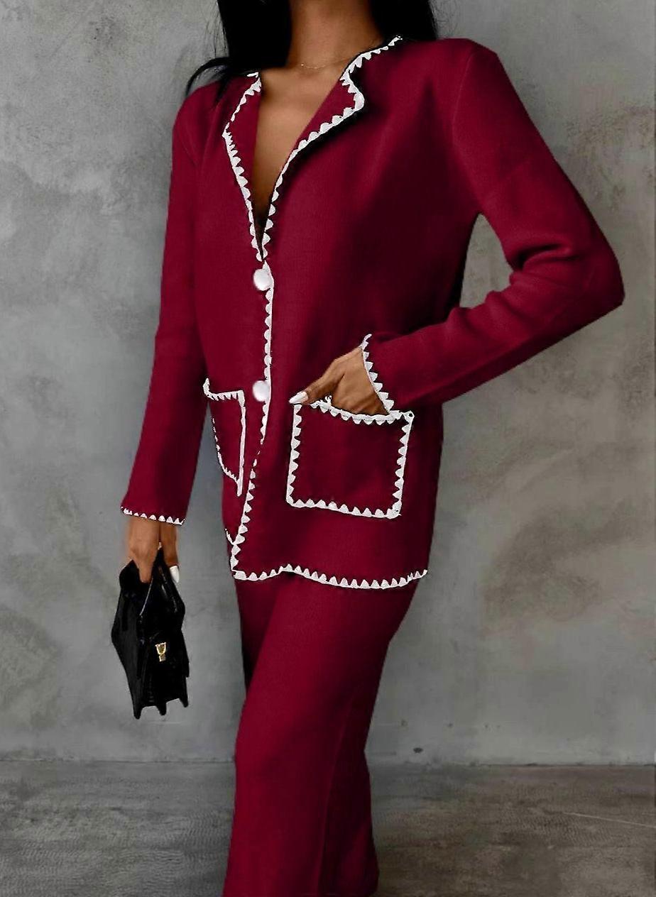 Womens 2 Pc Jacket/pant Lounge Set Style 4423