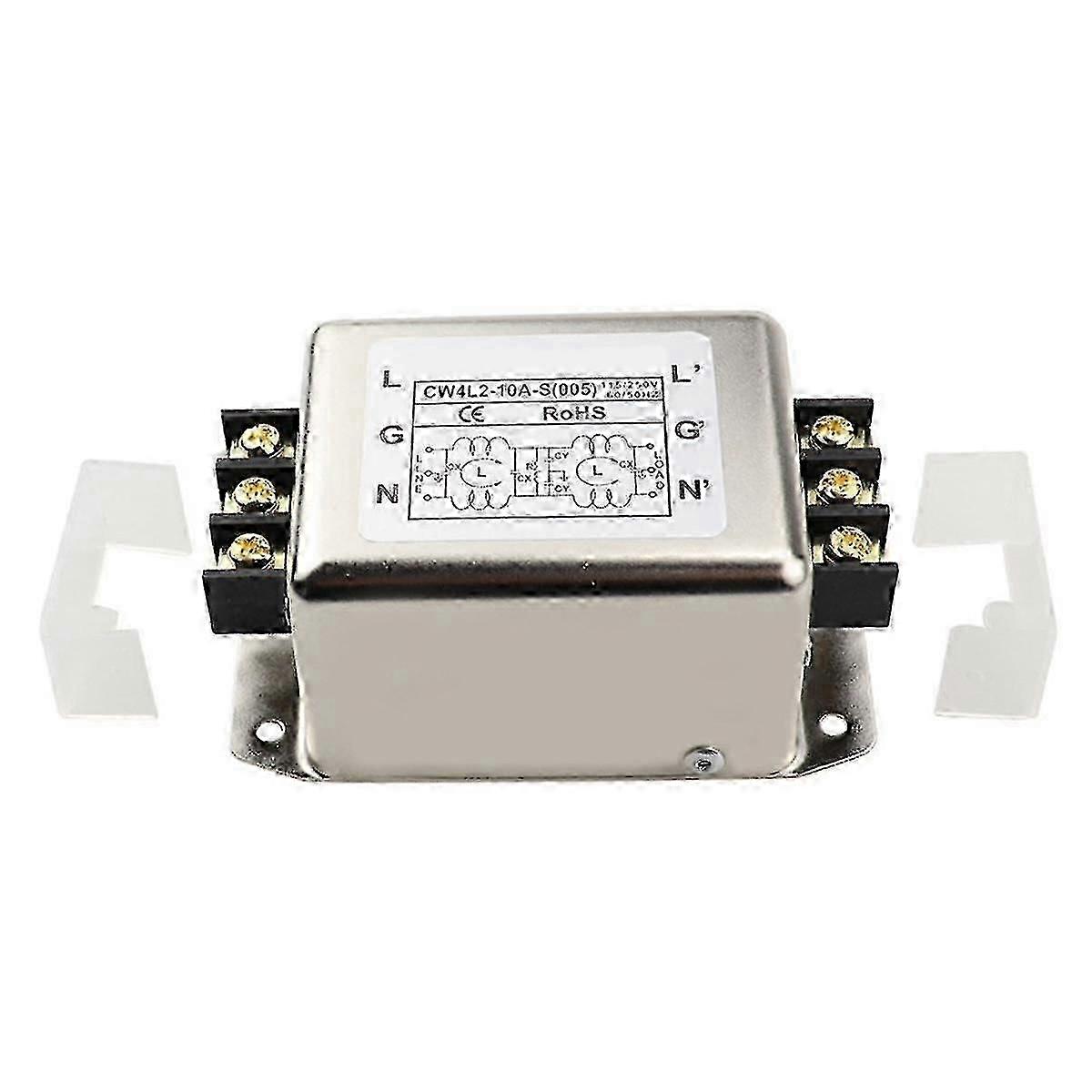 Universal Power Line Filter CW4L2-10A-S, Power EMI Filter Single/Dual Pole Single, Noise Suppressor