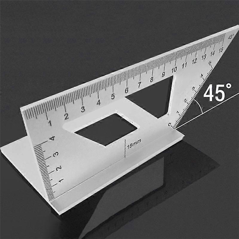 Multifunctional Square 45+90 Degree Gauge Angle Ruler T-Shaped Measuring Woodworking Ruler Tool