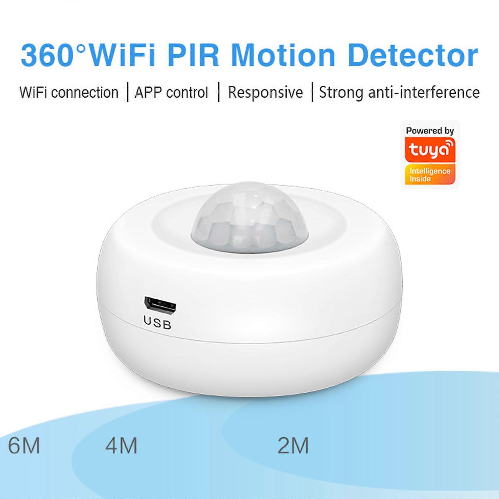 WiFi PIR Motion Sensor, Wireless Passive Infrared Detector, Burglar Alarm, Tuya App Control, Smart Home Security System