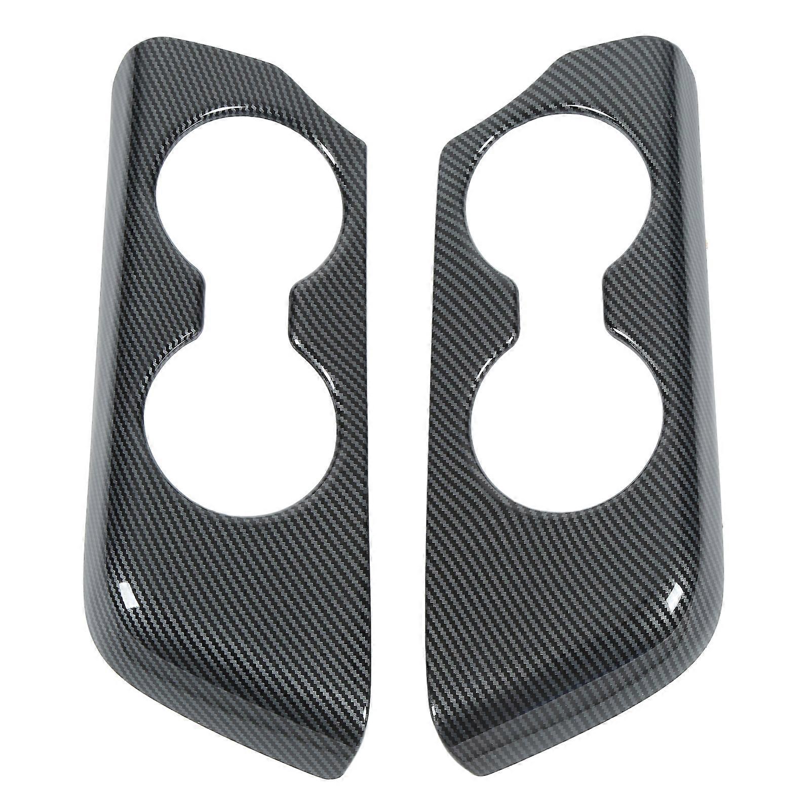 3. rząd Uchwyt na kubek na wodę Osłona panelu Kolor włókna węglowego ABS Zamiennik dla Highlander Kluger 2021-2022